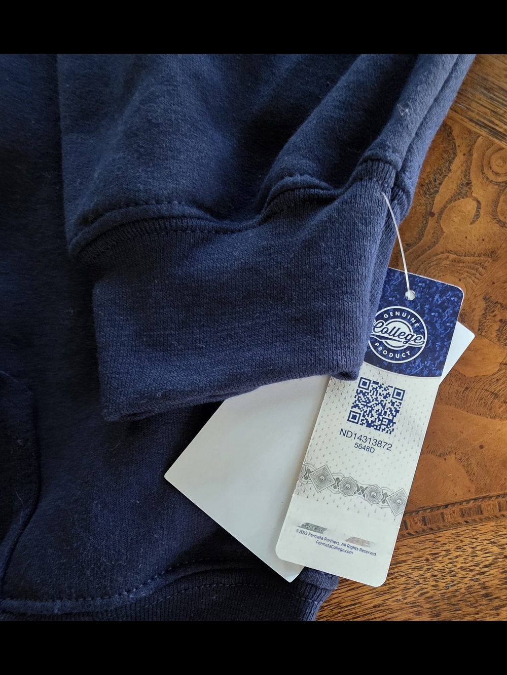 Men's Notre Dame University Fighting Irish Blue Pullover Hoodie Size XXL - NEW - Picture 7 of 7